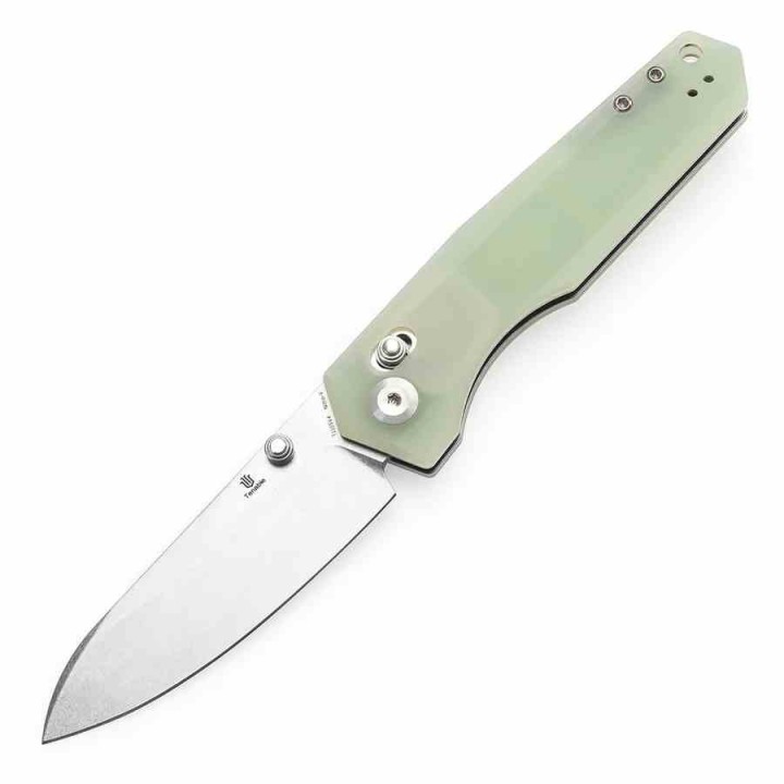 Couteau Tenable Beaver Jade Lame Acier Nitro-V Manche G10 Axis Lock T1105V4 - Livraison Gratuite