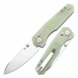Couteau Tenable Beaver Jade Lame Acier Nitro-V Manche G10 Axis Lock T1105V4 - Livraison Gratuite