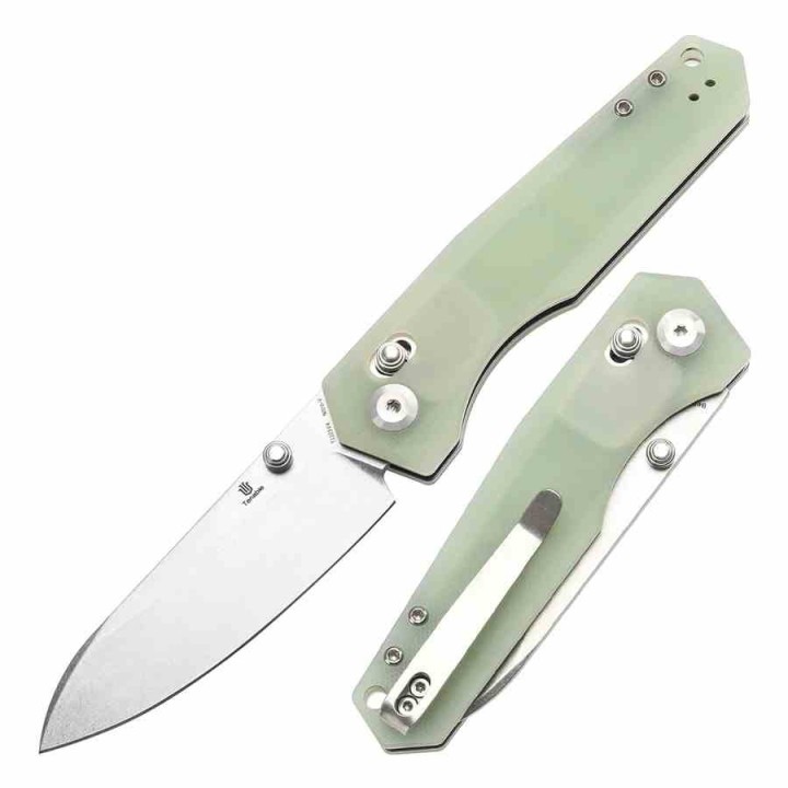Couteau Tenable Beaver Jade Lame Acier Nitro-V Manche G10 Axis Lock T1105V4 - Livraison Gratuite