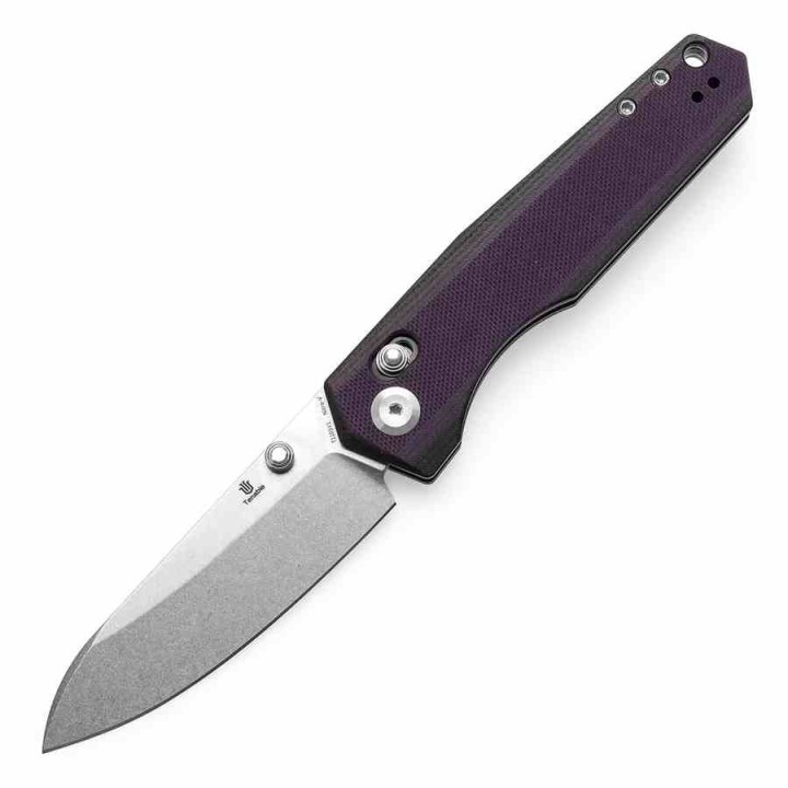 Couteau Tenable Beaver Black/Purple Lame Acier Nitro-V Manche G10 Axis Lock T1105V1 - Livraison Gratuite