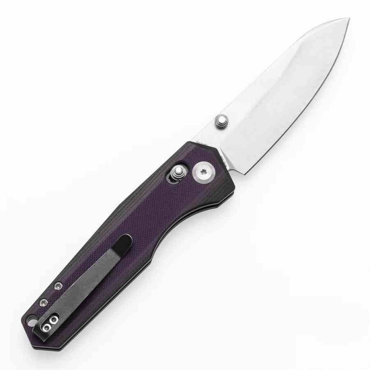 Couteau Tenable Beaver Black/Purple Lame Acier Nitro-V Manche G10 Axis Lock T1105V1 - Livraison Gratuite