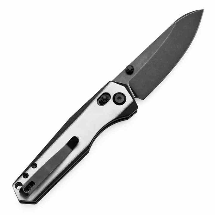 Couteau Tenable Beaver Black/White Lame Acier Nitro-V Manche G10 Axis Lock T1105V2 - Livraison Gratuite