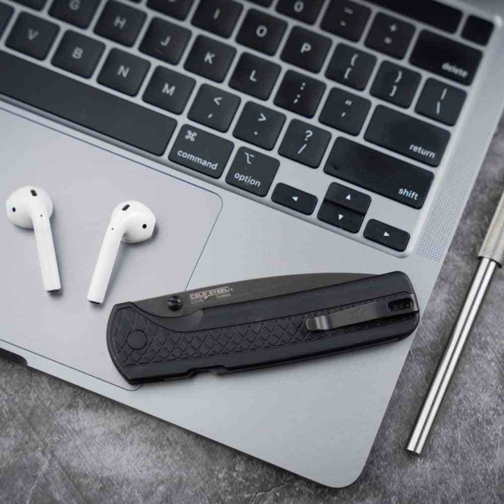 Couteau Cold Steel FM-1 Atlas Lock Black Lame Acier S35VN Manche Titane Clip CSFL35FMABK - Livraison Gratuite
