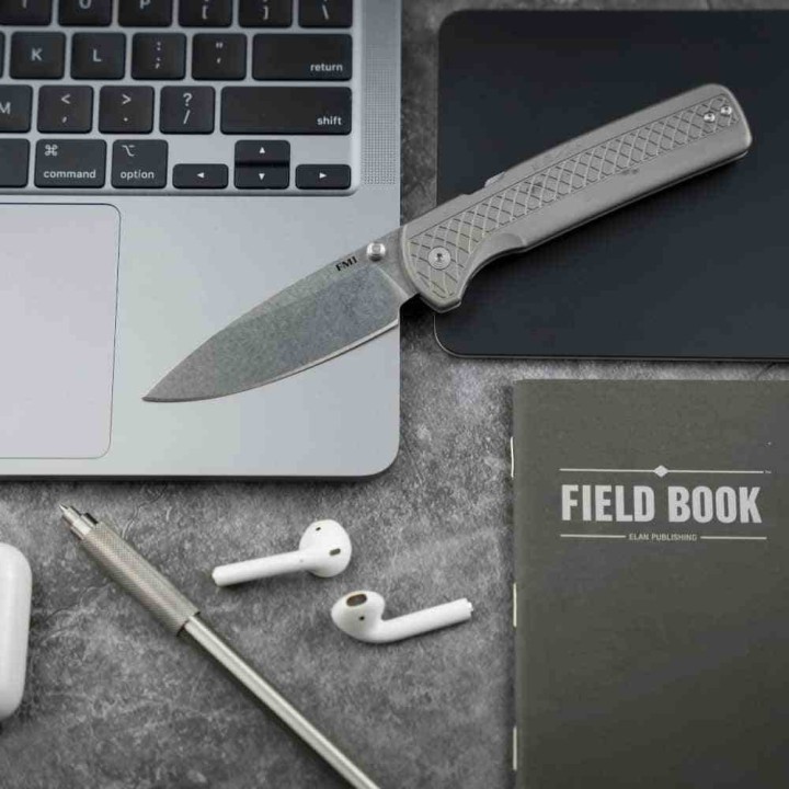 Couteau Cold Steel FM-1 Atlas Lock Gray Lame Acier S35VN Manche Titane Clip CSFL35FMASA - Livraison Gratuite