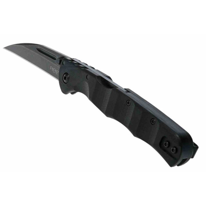 Couteau Cold Steel Frenzy II Tri-Ad Lock Lame Wharncliffe Acier CPM 3V Noir Manche G-10 Clip CSFL35FRNBKBK - Livraison Gratuite