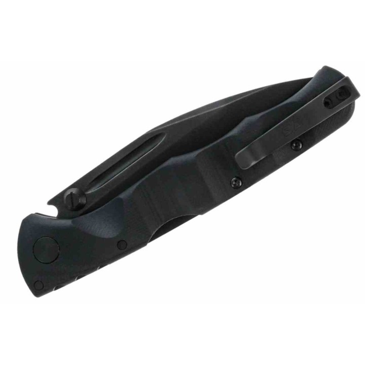 Couteau Cold Steel Frenzy II Tri-Ad Lock Lame Wharncliffe Acier CPM 3V Noir Manche G-10 Clip CSFL35FRNBKBK - Livraison Gratuite