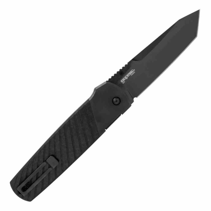 Couteau Cold Steel Hatamoto Lame Tanto Acier CPM 20CV PVD Noir Manche Fibre de Carbone Linerlock CSFL40HATA - Livraison Gratuite