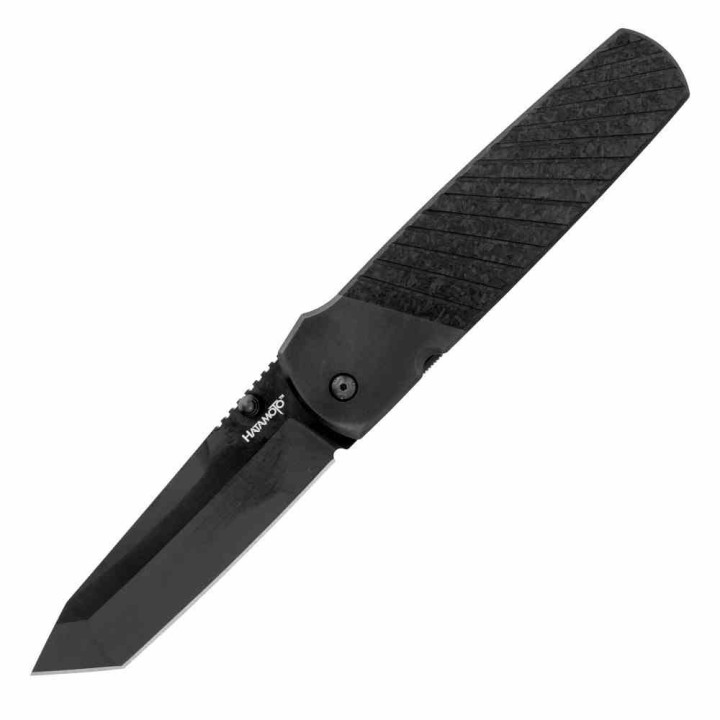 Couteau Cold Steel Hatamoto Lame Tanto Acier CPM 20CV PVD Noir Manche Fibre de Carbone Linerlock CSFL40HATA - Livraison Gratuite