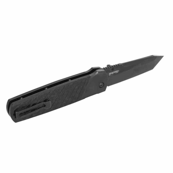 Couteau Cold Steel Hatamoto Lame Tanto Acier CPM 20CV PVD Noir Manche Fibre de Carbone Linerlock CSFL40HATA - Livraison Gratuite