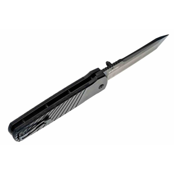 Couteau Cold Steel Hatamoto Lame Tanto Acier CPM 20CV PVD Noir Manche Fibre de Carbone Linerlock CSFL40HATA - Livraison Gratuite