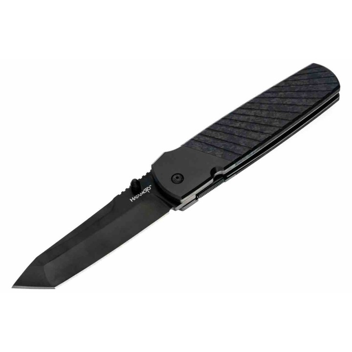 Couteau Cold Steel Hatamoto Lame Tanto Acier CPM 20CV PVD Noir Manche Fibre de Carbone Linerlock CSFL40HATA - Livraison Gratuite