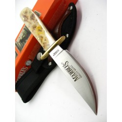 Couteau Poignard Bushcraft Marbles Cowboy Acier Carbone/Inox Manche Os Couleur Appaloosa MR318 - Livraison Gratuite