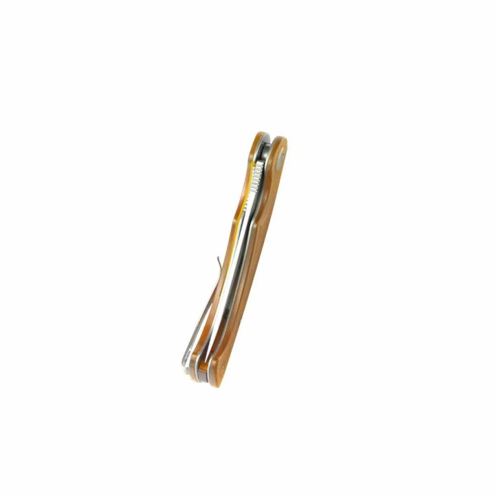 Couteau Kubey Scimitar Ultem Lame Trailing Point Acier 14C28N KIVT Linerlock KUB173G - Livraison Gratuite