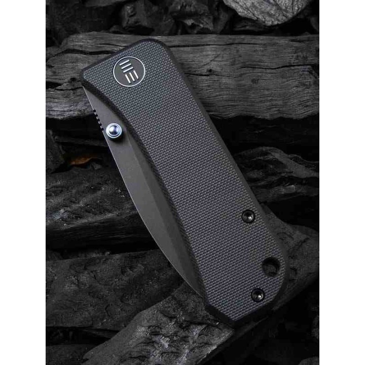 Couteau WE Knife Banter Black Lame Spear Point Acier S35VN Black Manche G-10 Linerlock Clip KIVT WE2004B - Livraison Gratuite