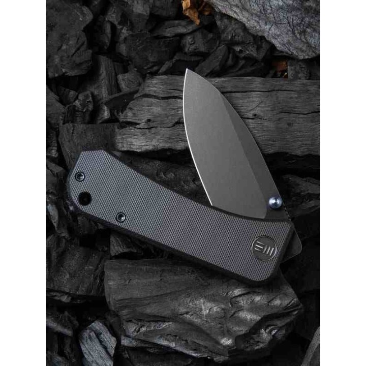 Couteau WE Knife Banter Black Lame Spear Point Acier S35VN Black Manche G-10 Linerlock Clip KIVT WE2004B - Livraison Gratuite
