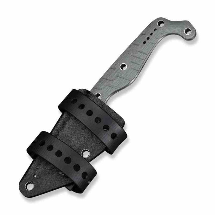 Couteau CIVIVI SOKN Gray Lame Drop Point Acier Nitro-V Satin Manche G-10 Etui Kydex CIVC220272 - Livraison Gratuite