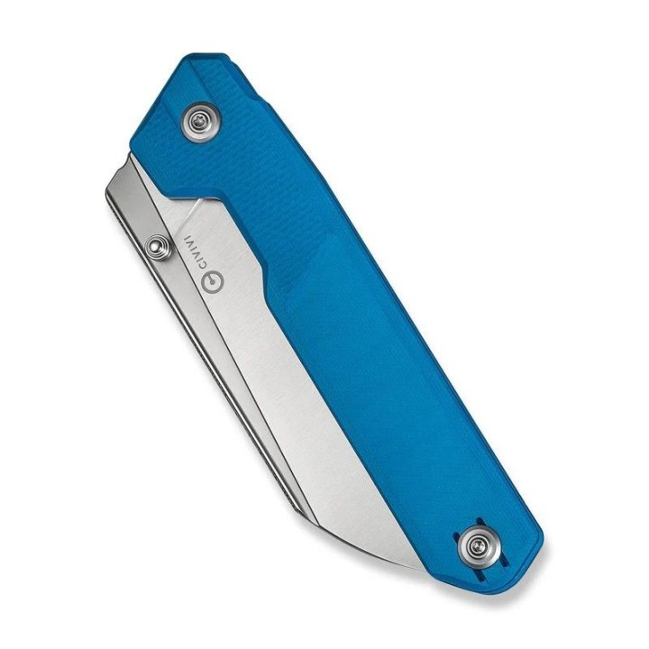 Couteau CIVIVI Hid Blue Lame Reverse Tanto Acier Sandvik 14C28N Satin Manche G-10 KIVT Linerlock CIVC230085 - Livraison Gratuite