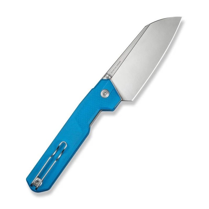 Couteau CIVIVI Hid Blue Lame Reverse Tanto Acier Sandvik 14C28N Satin Manche G-10 KIVT Linerlock CIVC230085 - Livraison Gratuite