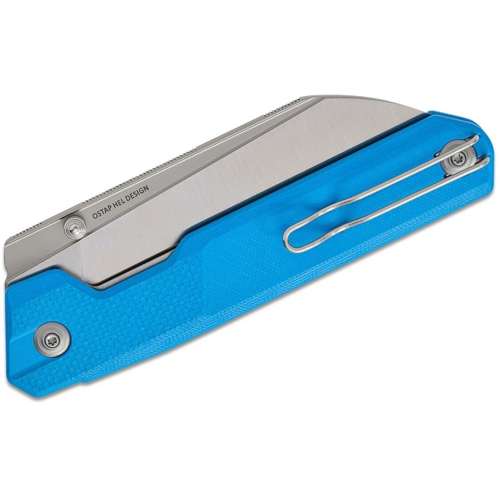 Couteau CIVIVI Hid Blue Lame Reverse Tanto Acier Sandvik 14C28N Satin Manche G-10 KIVT Linerlock CIVC230085 - Livraison Gratuite
