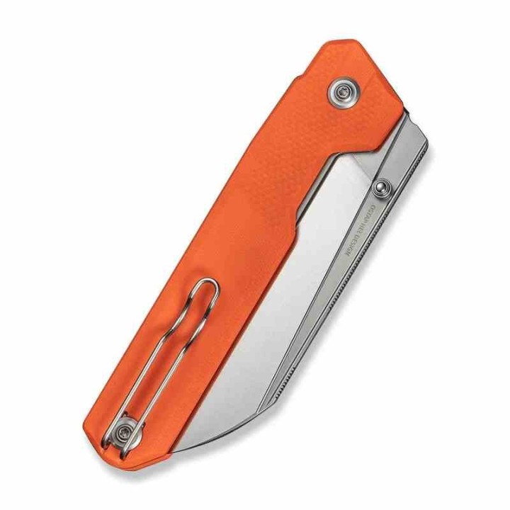 Couteau CIVIVI Hid Orange Lame Reverse Tanto Acier Sandvik 14C28N Manche G-10 KIVT Linerlock CIVC230084 - Livraison Gratuite