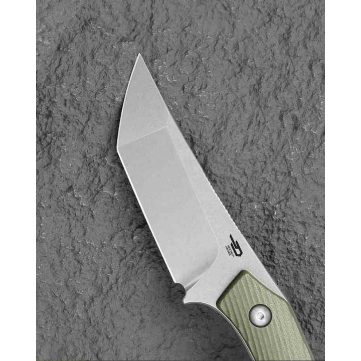 Couteau Bestech Step Lame Tanto Acier D2 Satin Manche G-10 Green Etui Kydex BTKFK06B - Livraison Gratuite