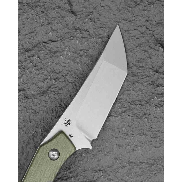 Couteau Bestech Step Lame Tanto Acier D2 Satin Manche G-10 Green Etui Kydex BTKFK06B - Livraison Gratuite