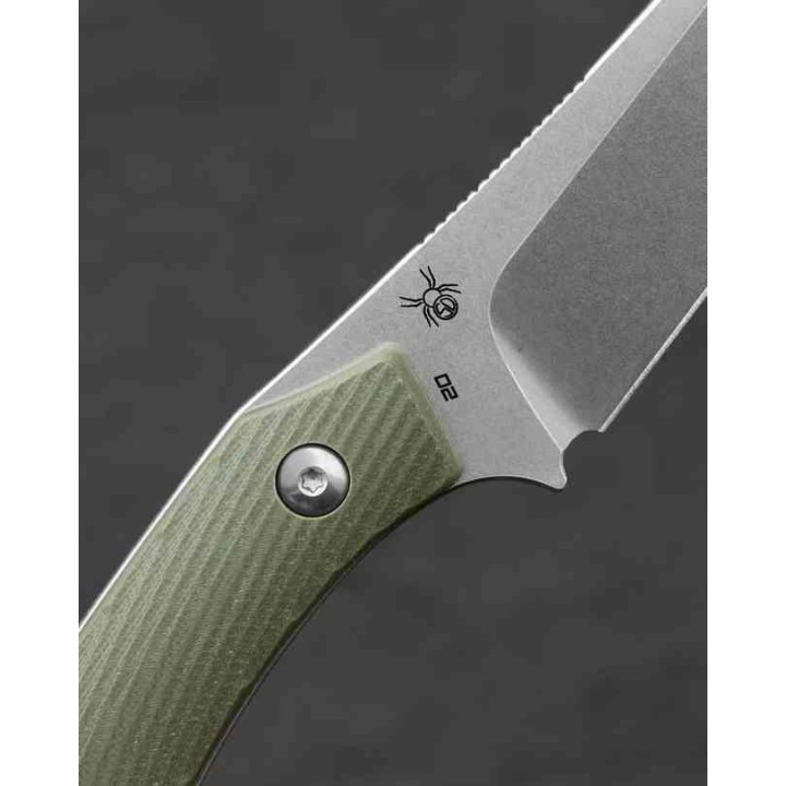 Couteau Bestech Step Lame Tanto Acier D2 Satin Manche G-10 Green Etui Kydex BTKFK06B - Livraison Gratuite