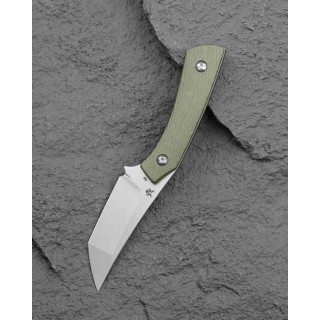 Couteau Bestech Step Lame Tanto Acier D2 Satin Manche G-10 Green Etui Kydex BTKFK06B - Livraison Gratuite