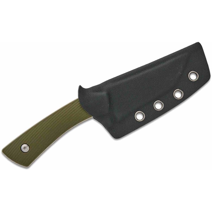 Couteau Bestech Step Lame Tanto Acier D2 Satin Manche G-10 Green Etui Kydex BTKFK06B - Livraison Gratuite