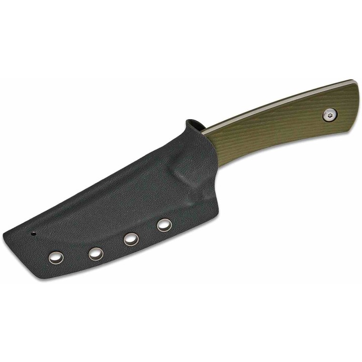 Couteau Bestech Step Lame Tanto Acier D2 Satin Manche G-10 Green Etui Kydex BTKFK06B - Livraison Gratuite