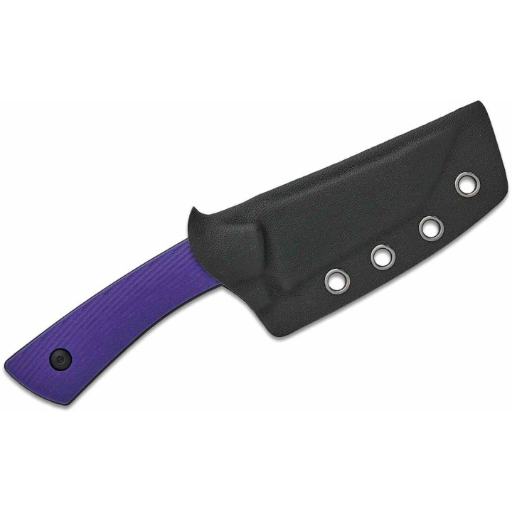 Couteau Bestech Step Lame Tanto Acier D2 black PVD Manche G-10 Purple Etui Kydex BTKFK06C - Livraison Gratuite