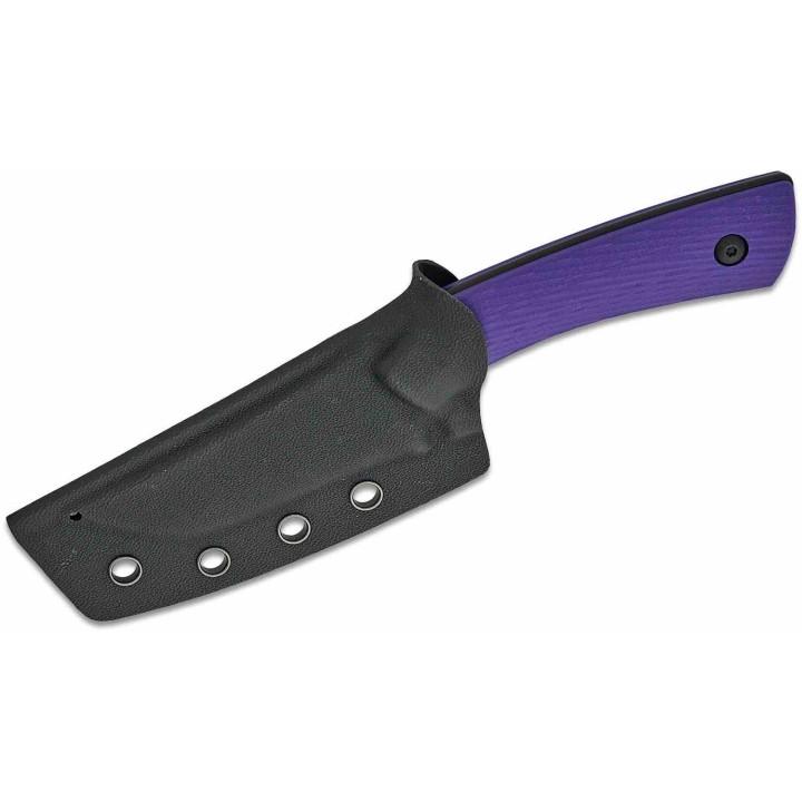 Couteau Bestech Step Lame Tanto Acier D2 black PVD Manche G-10 Purple Etui Kydex BTKFK06C - Livraison Gratuite