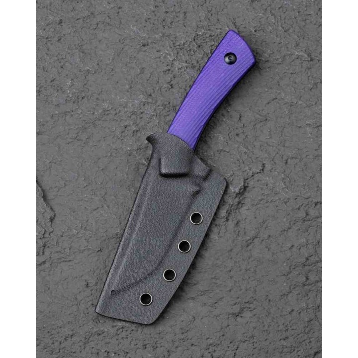Couteau Bestech Step Lame Tanto Acier D2 black PVD Manche G-10 Purple Etui Kydex BTKFK06C - Livraison Gratuite