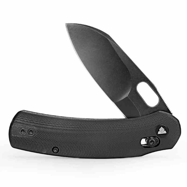 Couteau TRIVISA Lamb Black Lame Sheep Foot Acier N690 Manche G10 Clip Axis Lock KIVT TVTY26BN - Livraison Gratuite