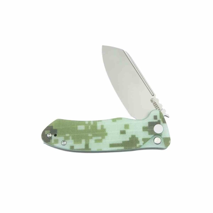 Couteau Kubey Creon Camo Manche G10 Lame Tanto Reverse Acier AUS-10 Button Lock KIVT KUB336J - Livraison Gratuite