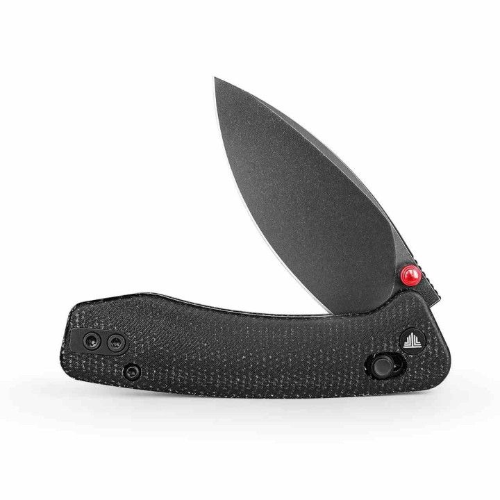 Couteau TRIVISA Koala-B Black Lame Drop Point Acier N690 Manche Micarta KIVT Crossbar Lock TVJM02BMN - Livraison Gratuite