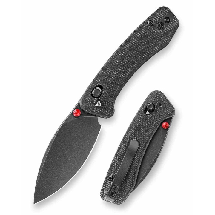 Couteau TRIVISA Koala-B Black Lame Drop Point Acier N690 Manche Micarta KIVT Crossbar Lock TVJM02BMN - Livraison Gratuite
