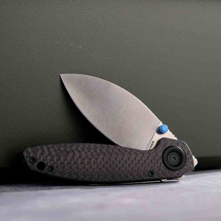 Couteau VOSTEED Shilin Cutter Lame Acier Elmax Manche Fibre de Carbone Vanchor Lock Clip VOSA2810 - Livraison Gratuite