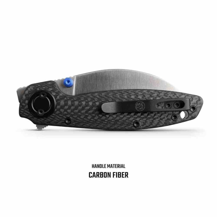Couteau VOSTEED Shilin Cutter Lame Acier Elmax Manche Fibre de Carbone Vanchor Lock Clip VOSA2810 - Livraison Gratuite