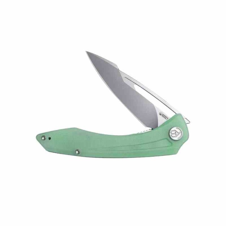 Couteau Kubey Merced Jade Lame Acier AUS-10 Manche G10 Linerlock Clip KIVT KUB345D - Livraison Gratuite