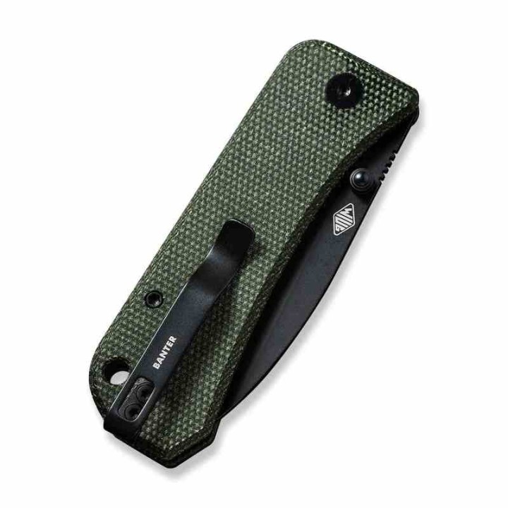 Couteau WE Knife Banter Green Lame Acier S35VN Manche Micarta KIVT Linerlock Clip WE2004J - Livraison Gratuite