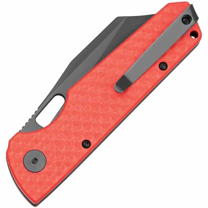 Couteau BESTECHMAN Guardian Red Lame Acier D2 Black Manche G10 Button Lock BTKMK11F - Livraison Gratuite