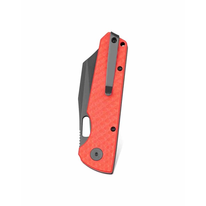 Couteau BESTECHMAN Guardian Red Lame Acier D2 Black Manche G10 Button Lock BTKMK11F - Livraison Gratuite