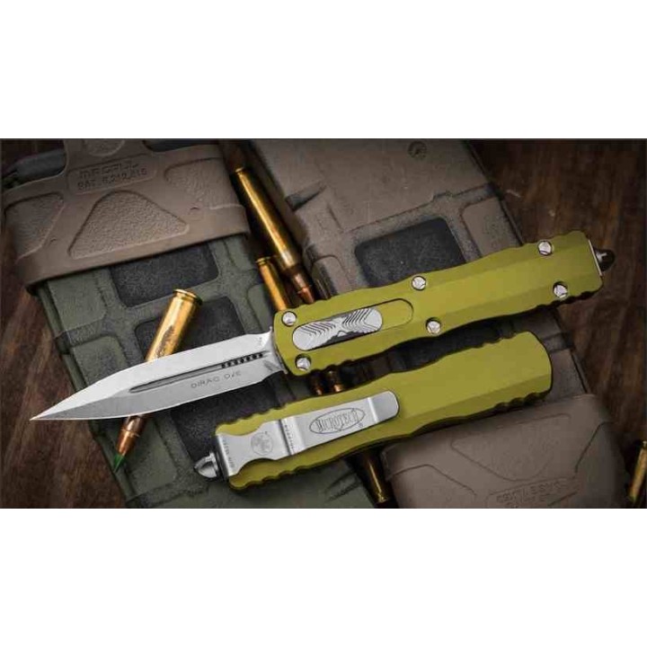 Couteau Automatique Microtech 225-10 Dirac AUTO OTF Double Edge Dagger Manche OD Made USA MCT22510OD - Livraison Gratuite