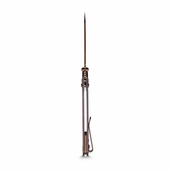 Couteau VOSTEED Parallel Manche Titane Purple Lame Acier S35VN Copper Dune Crossbar Lock VOSA3505 - Livraison Gratuite