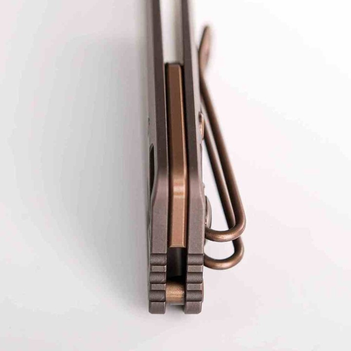 Couteau VOSTEED Parallel Manche Titane Purple Lame Acier S35VN Copper Dune Crossbar Lock VOSA3505 - Livraison Gratuite