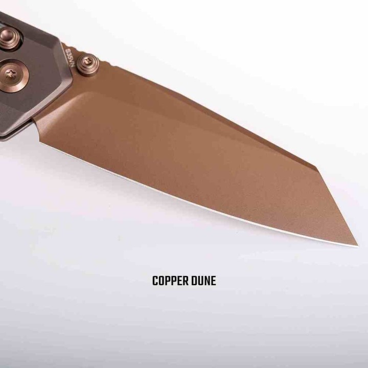 Couteau VOSTEED Parallel Manche Titane Purple Lame Acier S35VN Copper Dune Crossbar Lock VOSA3505 - Livraison Gratuite