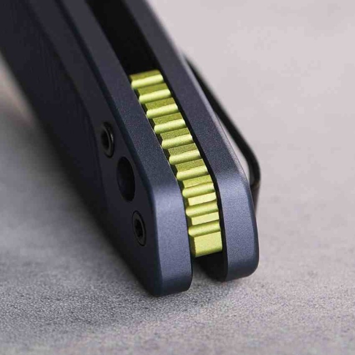 Couteau VOSTEED Shilin Cutter Vanchor Lock Lame  Acier Elmax Black Manche Aluminium Violet Clip VOSA2806 - Livraison Gratuite