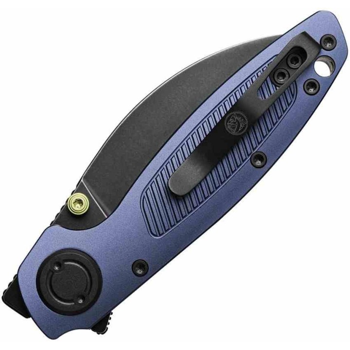 Couteau VOSTEED Shilin Cutter Vanchor Lock Lame  Acier Elmax Black Manche Aluminium Violet Clip VOSA2806 - Livraison Gratuite