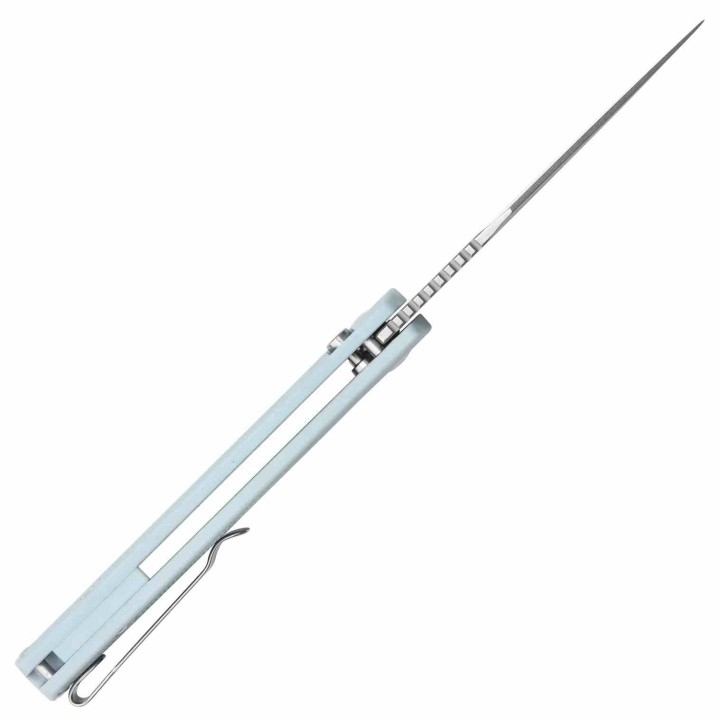 Couteau ArtisanCutlery Revel Mint Green Lame Acier AR-RPM9 Manche FRN Button Lock KIVT ATZ1867PMG - Livraison Gratuite